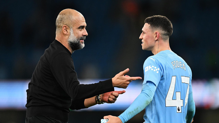 Pep Guardiola đóng vai trò quan trọng với đà thăng tiến của Phil Foden. Ảnh: Eurosport