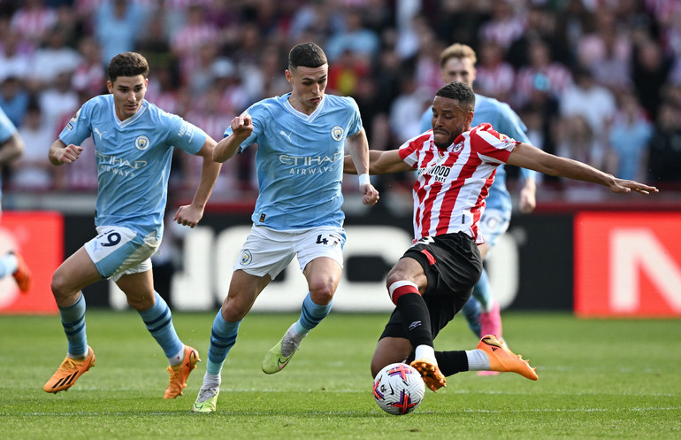 Brentford thường gây ra rất nhiều trở ngại cho Man City. (Ảnh: Reuters)