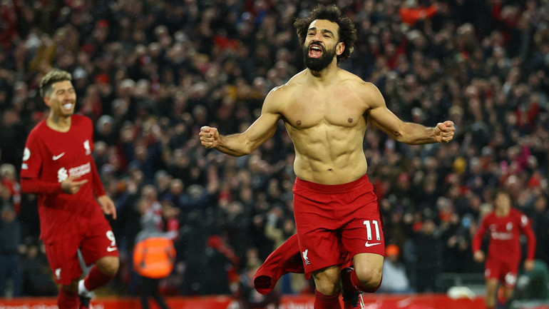 Mo Salah là cầu thủ Liverpool ghi nhiều bàn thắng nhất vào lưới Manu. (Ảnh: Skysports)