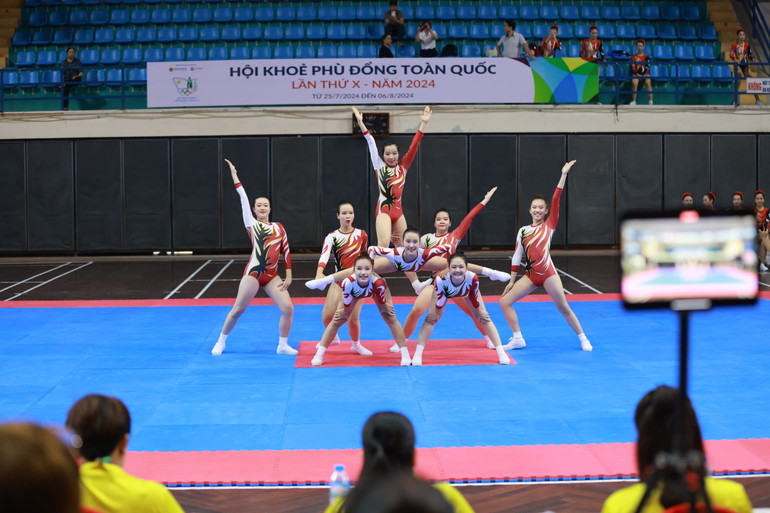 Phần thi bài quy định của đội thi đến từ đơn vị tỉnh Thái Nguyên.