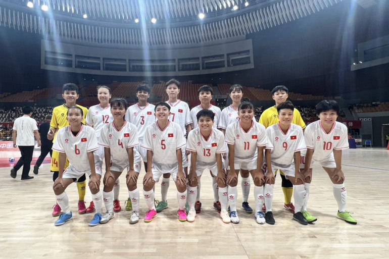 Các thành viên đội tuyển futsal nữ Việt Nam. (Ảnh: VFF)