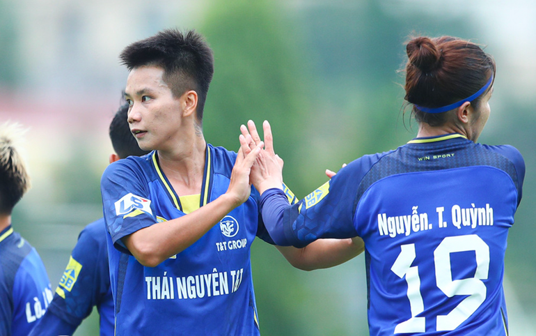 Thái Nguyên T&T giành chiến thắng chung cuộc. (Ảnh: VFF) Thái Nguyên T&T giành chiến thắng chung cuộc. (Ảnh: VFF)