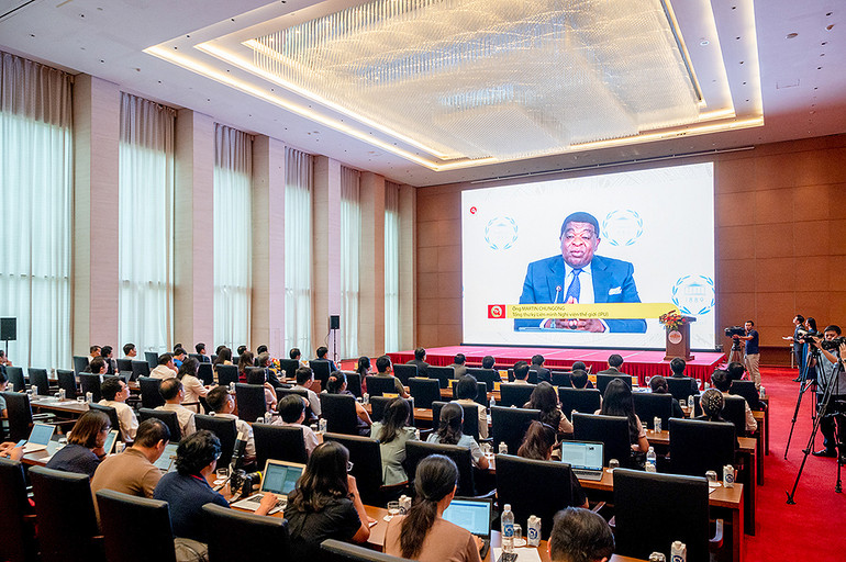 Quang cảnh buổi lễ công bố. (Ảnh: Duy Linh)