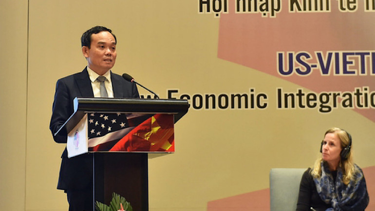 Phó Thủ tướng Trần Lưu Quang phát biểu tại hội nghị. (Ảnh: Hải Minh/VGP)