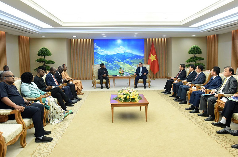 [Ảnh] Thủ tướng Phạm Minh Chính tiếp Phó Tổng thống Nigeria Yemi Osinbajo ảnh 4