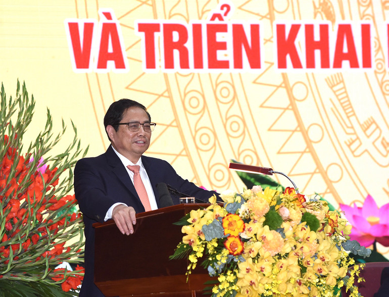 Thủ tướng Phạm Minh Chính phát biểu chỉ đạo hội nghị. Thủ tướng Phạm Minh Chính phát biểu chỉ đạo hội nghị.