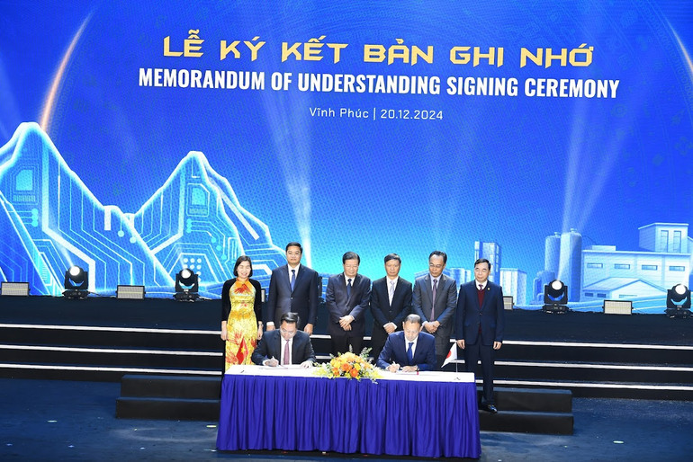 Lễ ký kết biên bản ghi nhớ tại sự kiện.