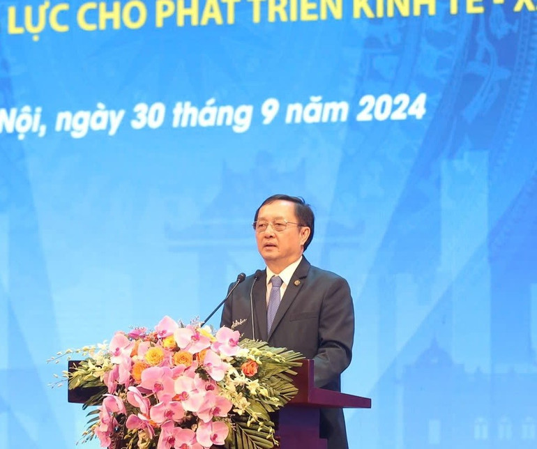 Bộ trưởng Khoa học và Công nghệ Huỳnh Thành Đạt phát biểu ý kiến.