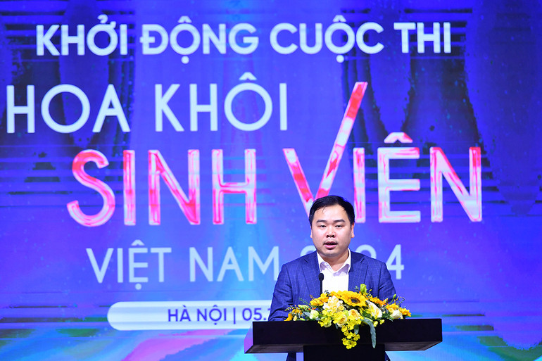 Đồng chí Nguyễn Xuân Hiếu phát biểu ý kiến tại lễ phát động Cuộc thi.