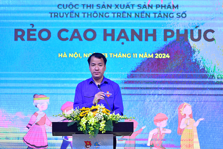 Đồng chí Ngô Văn Cương phát biểu ý kiến tại buổi lễ.