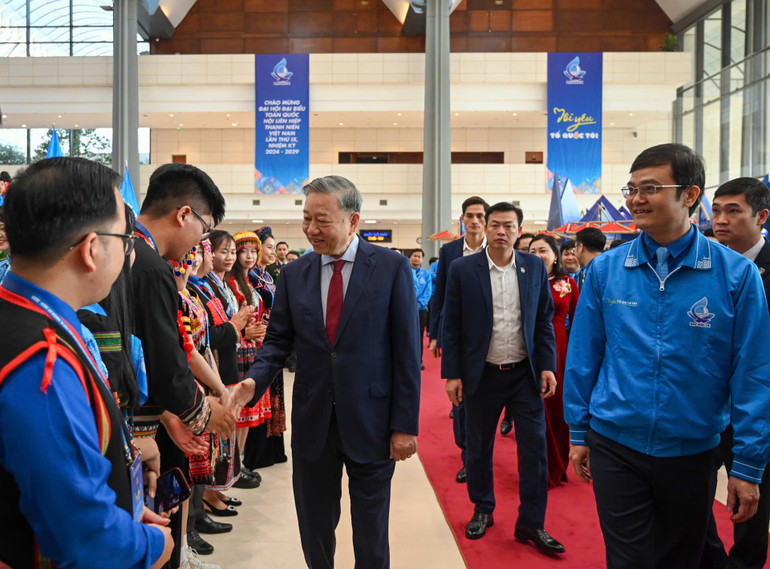 Tổng Bí thư Tô Lâm đến dự Đại hội. Tổng Bí thư Tô Lâm đến dự Đại hội.
