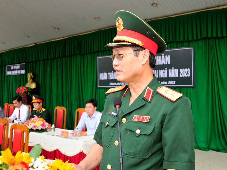 Trung tướng Nguyễn Văn Nam phát biểu tại buổi lễ.