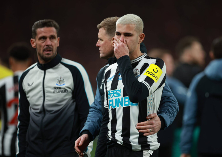 Newcastle để thua Manu ở trận chung kết hai năm trước. (Ảnh: Getty)