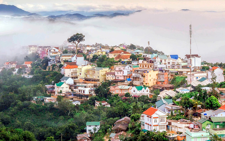 Một góc xã nông thôn mới Xuân Trường, thành phố Đà Lạt, Lâm Đồng.