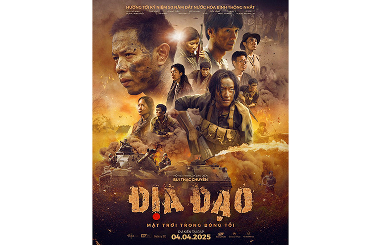 Poster chính thức của phim Địa đạo: Mặt trời trong bóng tối. Ảnh | ĐPCC Poster chính thức của phim Địa đạo: Mặt trời trong bóng tối. Ảnh | ĐPCC