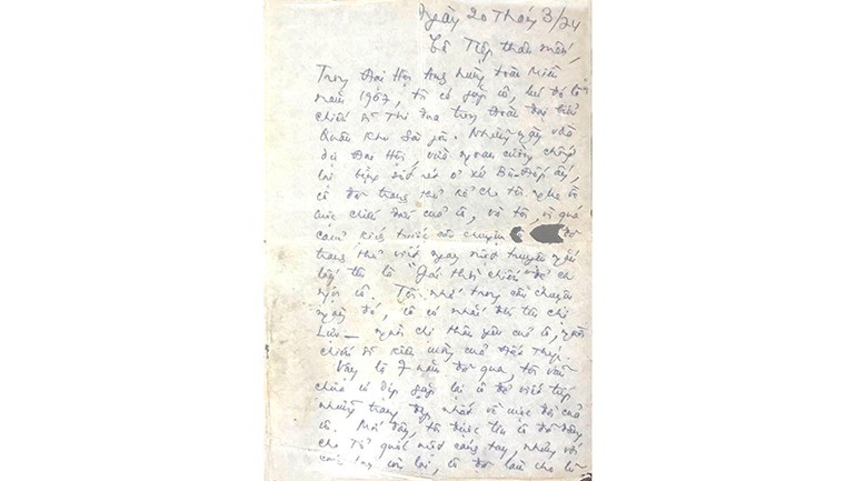 Lá thư của nhà thơ Hoài Vũ. Lá thư của nhà thơ Hoài Vũ.