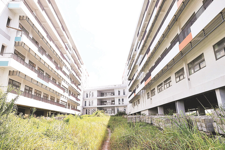 Sau 10 năm khởi công, Bệnh viện Hữu nghị Việt Đức cơ sở 2 chưa từng tiếp nhận bệnh nhân. Ảnh | VĂN GIANG