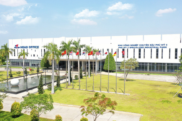Trụ sở Khu công nghiệp chuyên sâu Phú Mỹ 3.