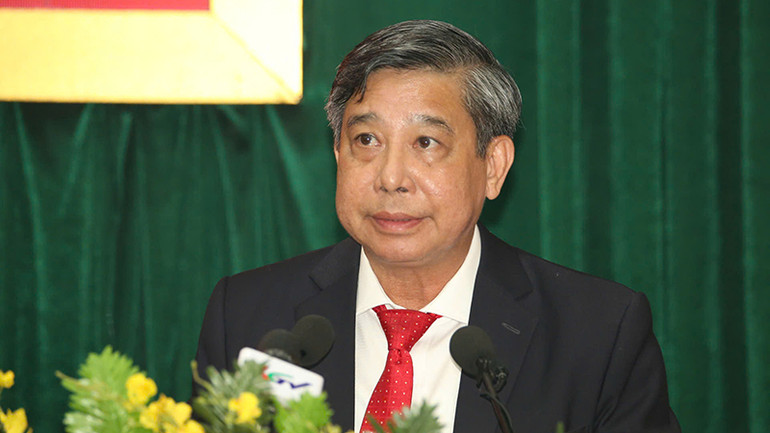 Đồng chí Đồng Văn Thanh phát biểu nhận nhiệm vụ.