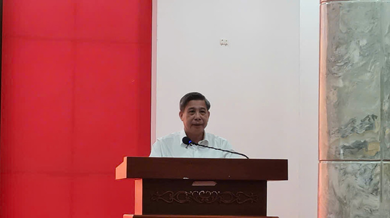 Ông Đồng Văn Thanh, Chủ tịch Ủy ban nhân dân tỉnh Hậu Giang phát biểu tại buổi lễ.