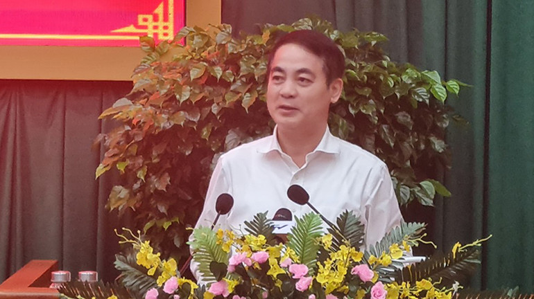 Bí thư Tỉnh ủy Hậu Giang, Nghiêm Xuân Thành phát biểu tại buổi đối thoại.