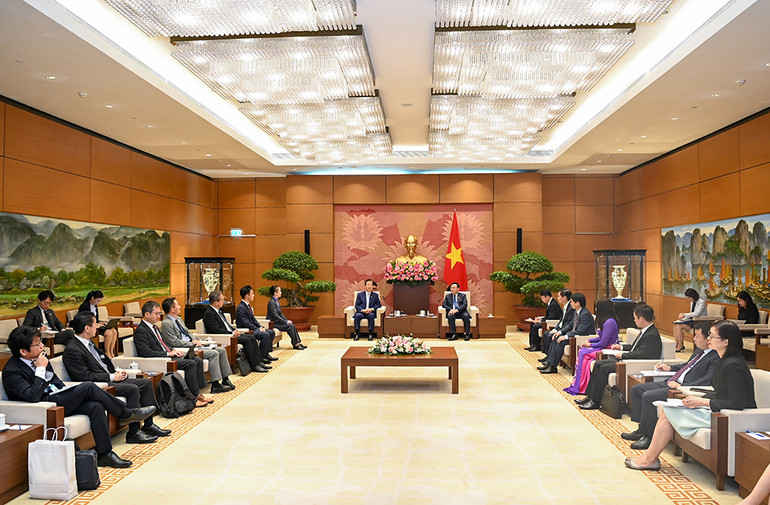 Quang cảnh buổi tiếp tại Nhà Quốc hội. (Ảnh: DUY LINH)