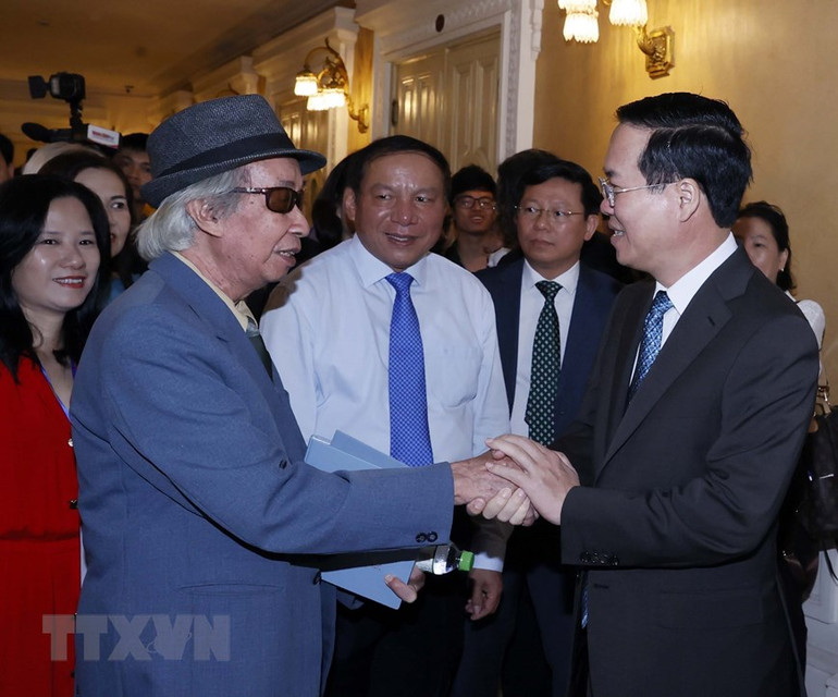 [Ảnh] Chương trình nghệ thuật kỷ niệm 100 năm ngày sinh Nhạc sĩ Văn Cao ảnh 1