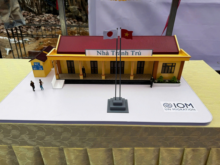 Mô hình nhà tránh trú cộng đồng. (Nguồn: Cục Quản lý đê điều và Phòng, chống thiên tai)