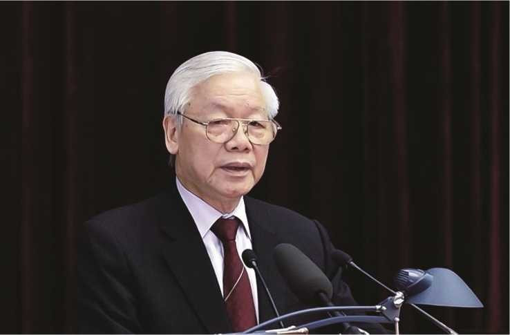 Tổng Bí thư, Chủ tịch nước Nguyễn Phú Trọng phát biểu khai mạc Hội nghị Trung ương 9 khóa XII, tháng 12/2018.