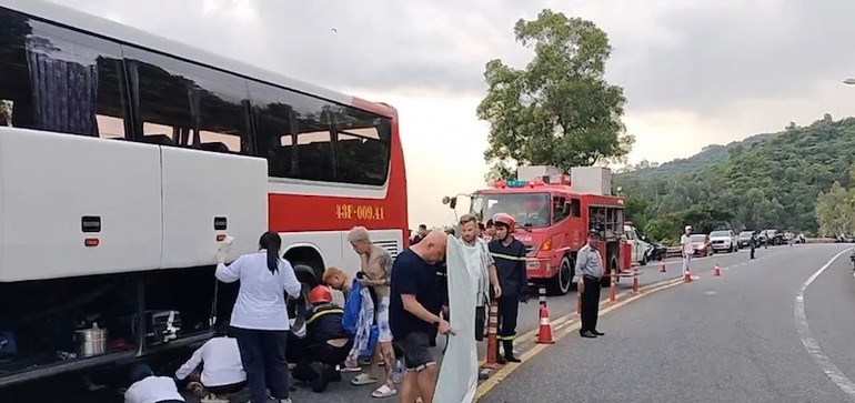 Hiện trường vụ tai nạn.