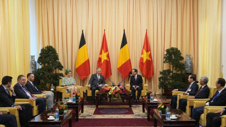 Toàn cảnh buổi hội kiến.