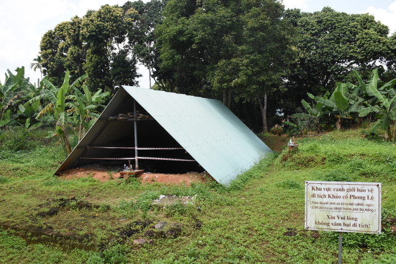 Toàn bộ khu vực được quy hoạch vùng lõi này, hiện trạng là cỏ dại mọc đầy, khiến di chỉ khảo cổ này càng thêm hoang phế.