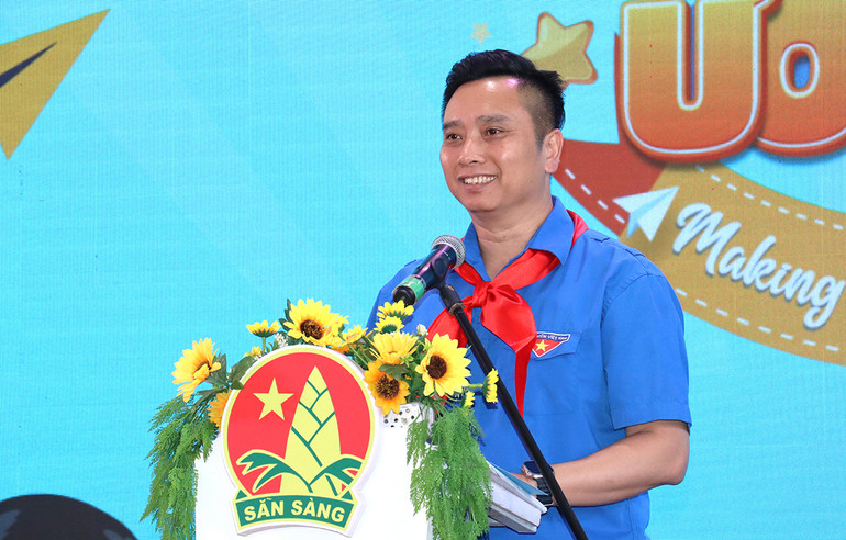 Đồng chí Lê Anh Quân phát biểu ý kiến tại lễ phát động chương trình. Đồng chí Lê Anh Quân phát biểu ý kiến tại lễ phát động chương trình.