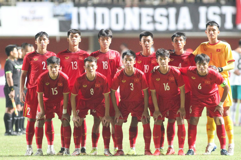 Đội hình xuất phát đội tuyển Việt Nam. (Ảnh: VFF)