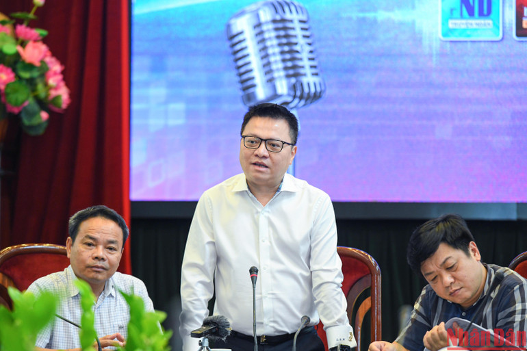 Tổng Biên tập Lê Quốc Minh phát biểu tại lễ kỷ niệm.