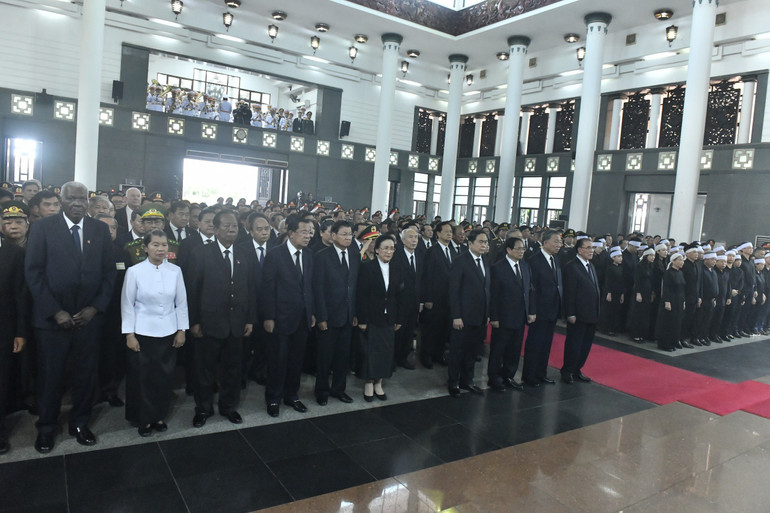 [Ảnh] Lễ truy điệu Tổng Bí thư Nguyễn Phú Trọng tại Nhà tang lễ Quốc gia ảnh 1