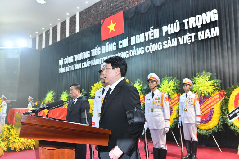 [Ảnh] Lễ truy điệu Tổng Bí thư Nguyễn Phú Trọng tại Nhà tang lễ Quốc gia ảnh 2