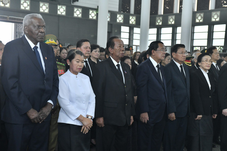 [Ảnh] Lễ truy điệu Tổng Bí thư Nguyễn Phú Trọng tại Nhà tang lễ Quốc gia ảnh 5