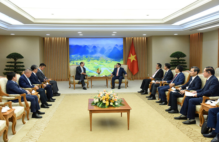 Quang cảnh buổi tiếp. (Ảnh: TRẦN HẢI)