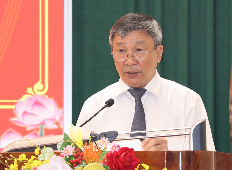 Đồng chí Hồ Thanh Sơn, Phó Bí thư Thường trực Tỉnh ủy Đồng Nai phát biểu tại hội nghị.