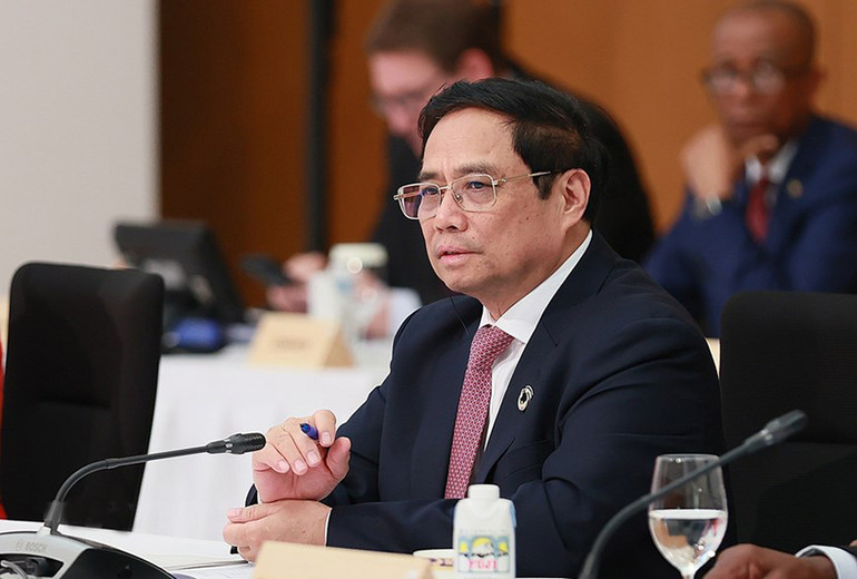 Thủ tướng Phạm Minh Chính tại phiên thảo luận.