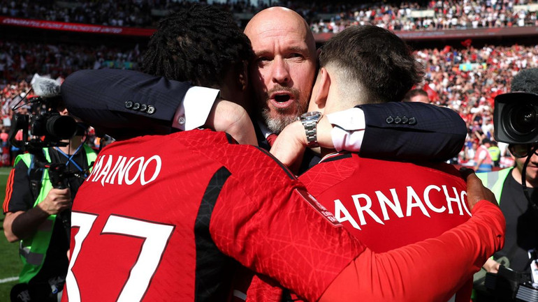 Erik ten Hag được kỳ vọng sẽ tiếp tục dẫn dắt Manu ở mùa giải tới. (Ảnh: Eurosport)