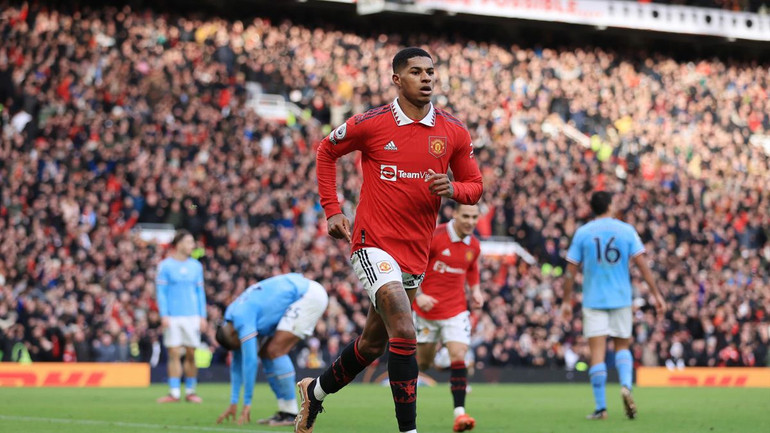 Rashford từng ghi siêu phẩm vào lưới Man City. (Ảnh: Gettys)