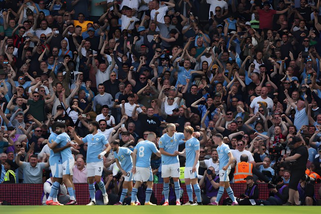 Manchester City đang băng băng về đích. (Ảnh: Getty Images)