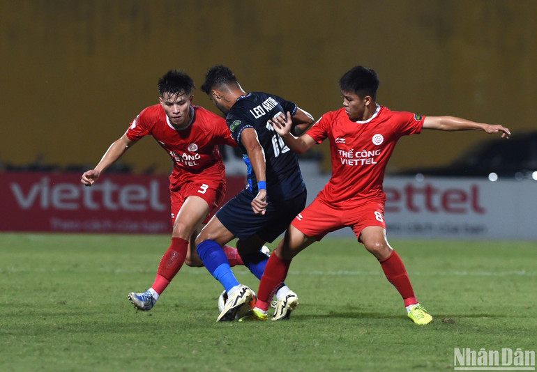 Chủ nhà Thể Công Viettel có bàn gỡ hòa quan trọng. (Ảnh: TRẦN HẢI)