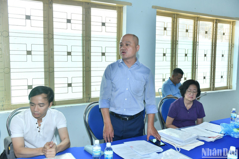 Tổng Thư ký Liên đoàn Bóng bàn Việt Nam Phan Anh Tuấn phát biểu tại buổi họp.