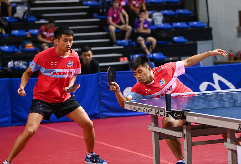 Nguyễn Đức Tuân - Đoàn Bá Tuấn Anh (Hải Dương - Long Hải) thi đấu tại nội dung đôi nam.