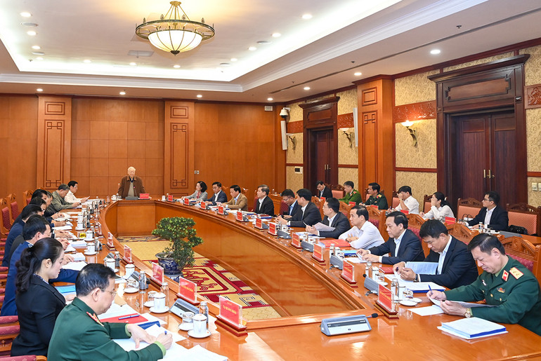 [Ảnh] Tổng Bí thư Nguyễn Phú Trọng chủ trì cuộc họp Thường trực Ban chỉ đạo Trung ương về phòng, chống tham nhũng, tiêu cực ảnh 6