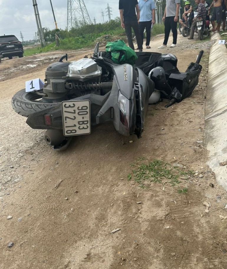 Hiện trường vụ án cướp tài sản của xe ôm.