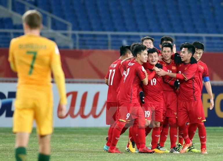 Sau đó, ông Park Hang-seo tạo nên lịch sử cùng với U23 Việt Nam với ngôi vị Á quân tại Vòng chung kết U23 châu Á 2018. (Ảnh: TTXVN)